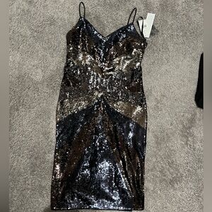 Aidan Mattox short spaghetti strap dress